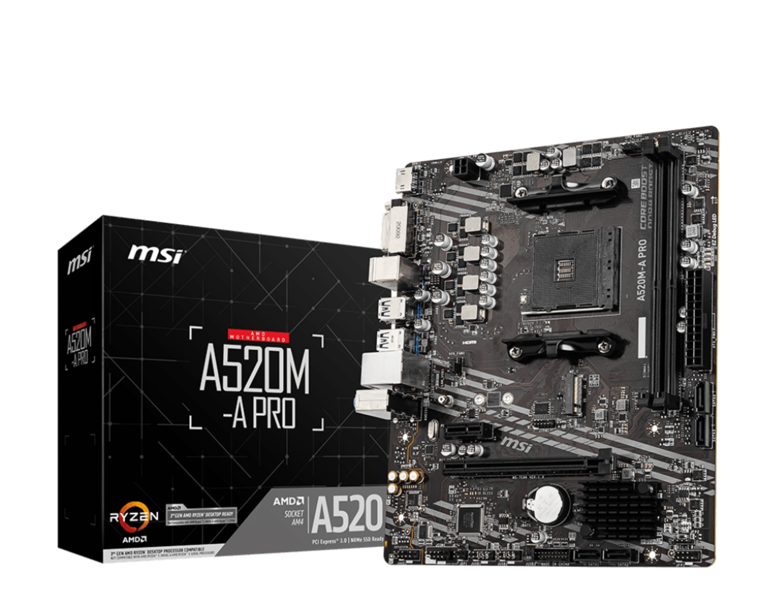 MSI A520M-A PRO AMD SOCKET AM4 DDR4 micro ATX