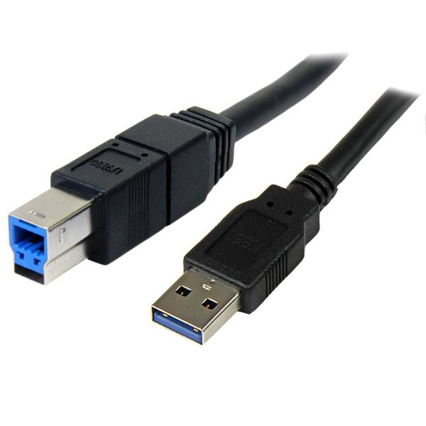 STARTECH.COM 3m Black SuperSpeed USB 3.0 Cable A to B - M/M