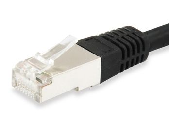 Equip Patchkabel Cat6A Plat.S/FTP 2xRJ45 10.00m schwarz LSZH Polybeutel