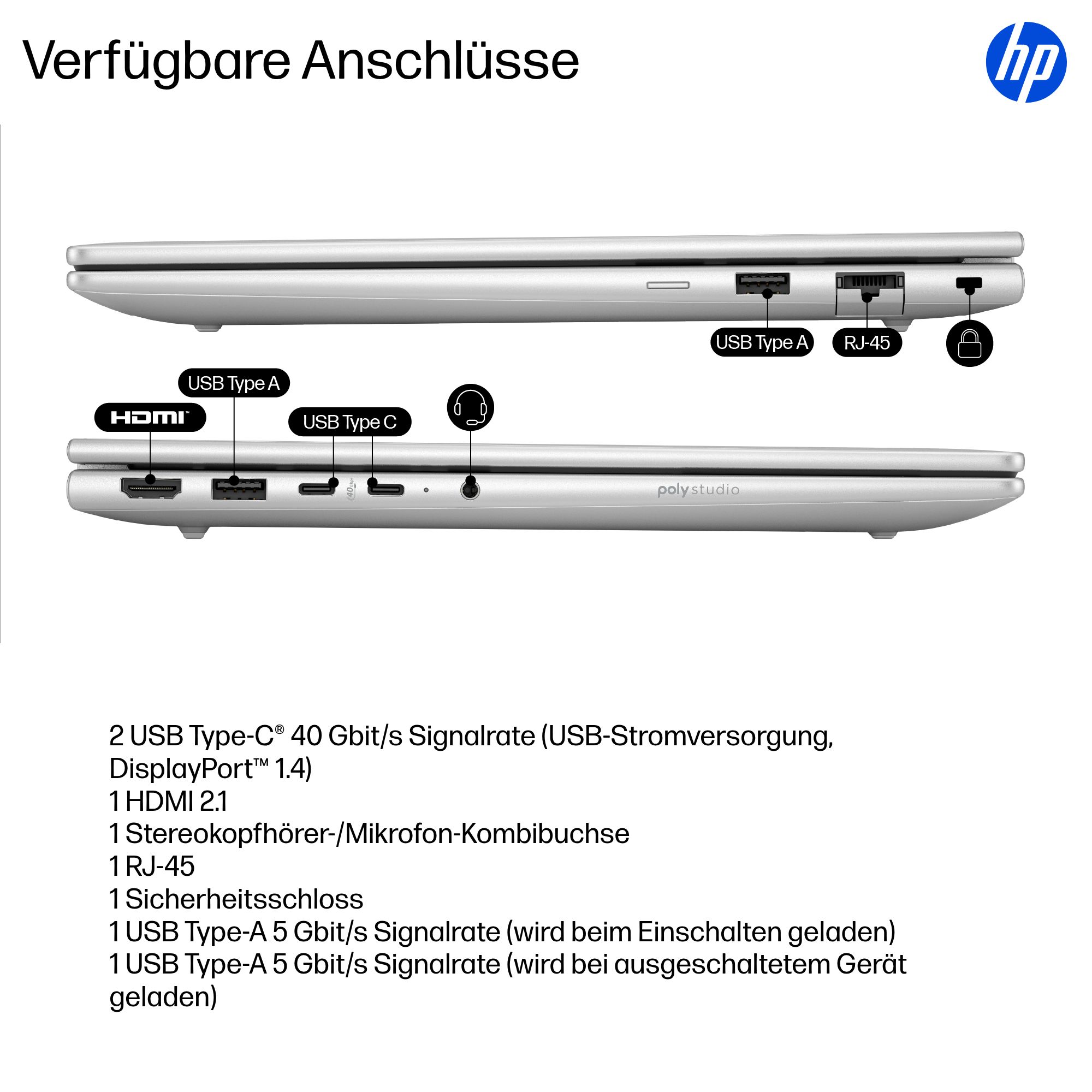 HP ProBook 4 G1q 14 Qualcomm Snapdragon X X1-26-100 35,56cm 14Zoll WUXGA 32GB 512GB/SSD W11P SmartBuy Ai Notebook 1J Gar (DE)