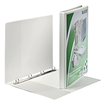 LEITZ Präsentationsringbücher 4-Ringe weiß 2,9 cm DIN A4, 6 St.