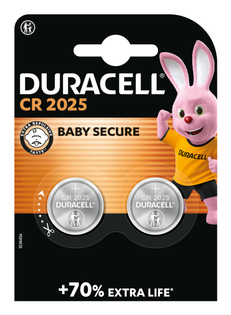 Duracell Batterie Knopfzelle CR2025 3.0V Lithium 2St.