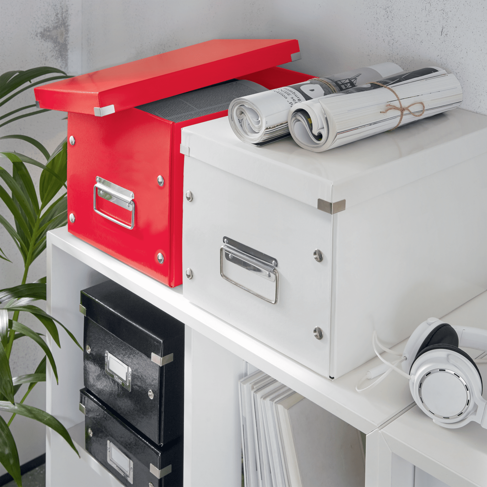 LEITZ Click & Store Aufbewahrungsbox 30,0 l rot 32,0 x 36,0 x 31,0 cm, 1 St.