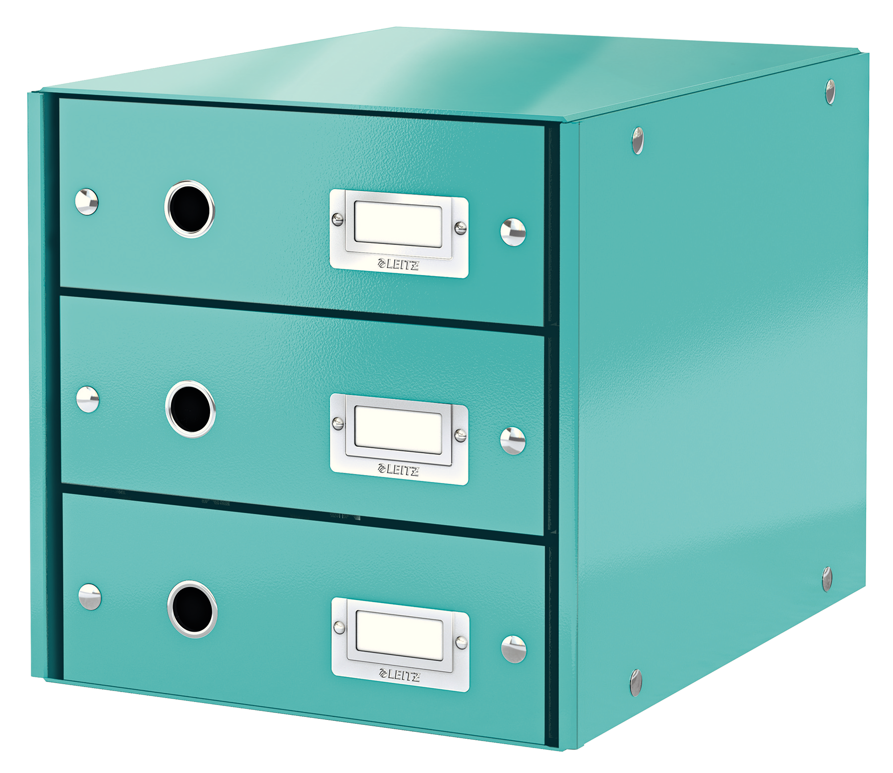 LEITZ Schubladenbox Click & Store eisblau 60480051, DIN A4 mit 3 Schubladen, 1 St.