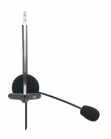 MANHATTAN USB Mono Headset Over-Ear USB-A-Stecker schwarz