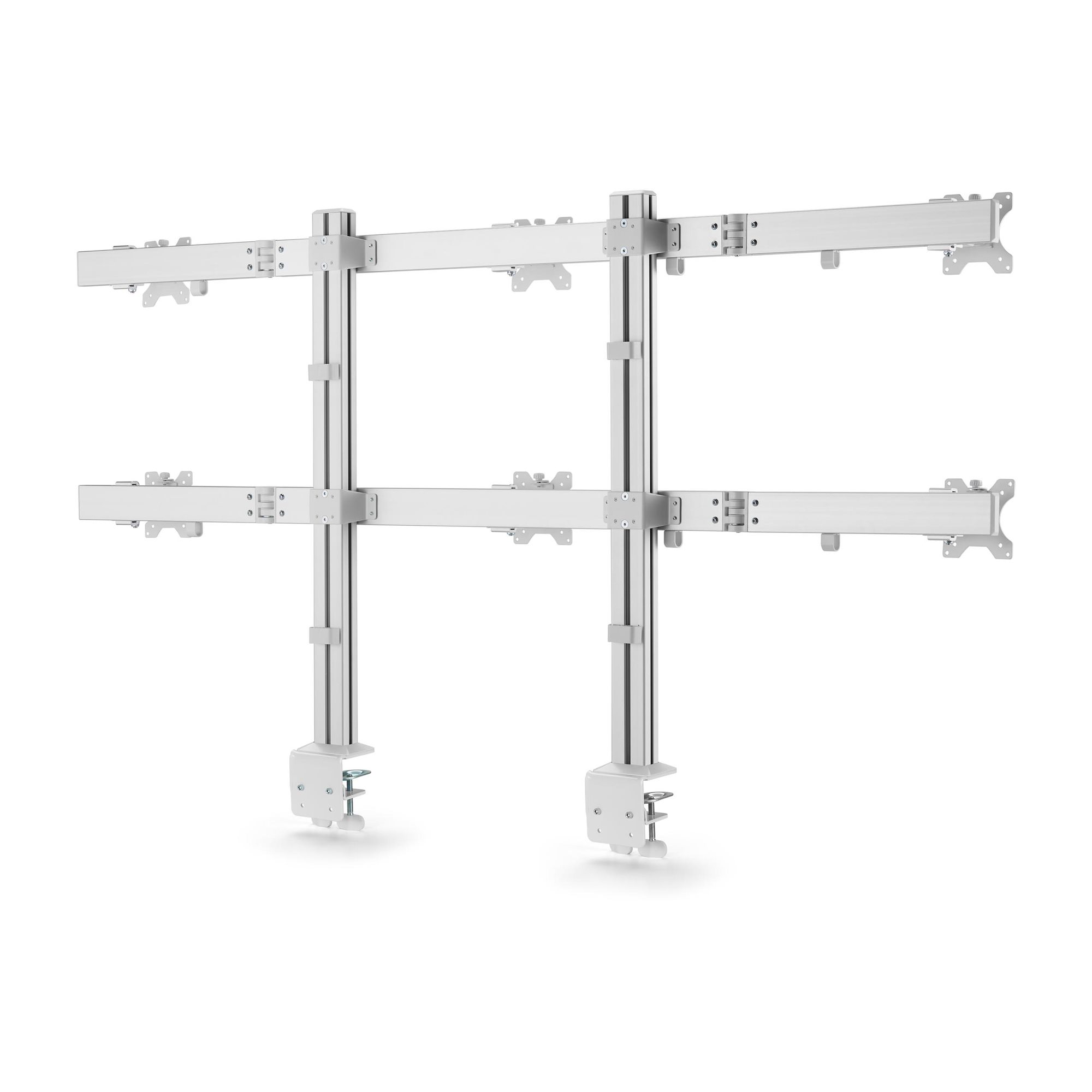 STARTECH.COM 6 Fach Monitorhalterung mit Querstange Monitore bis 81,28cm 32Zoll & 8kg Zwei Pfosten Bildschirmhalterung/Monitorarm