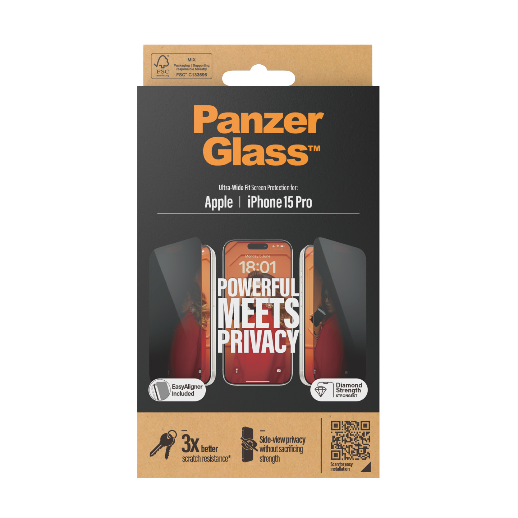 PANZERGLASS SCREEN PROTECTOR APPLE IPHONE 15 PRO 6.1 INCH ULT