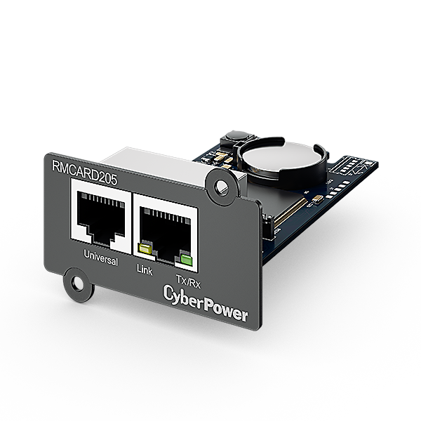 CYBERPOWER RMCARD205 Netzwerkkarte fuer SNMP SLOT - Kompatibel zu OL OLS OR und PR Serie zwei Anschluesse: Netzwerk - Sensor