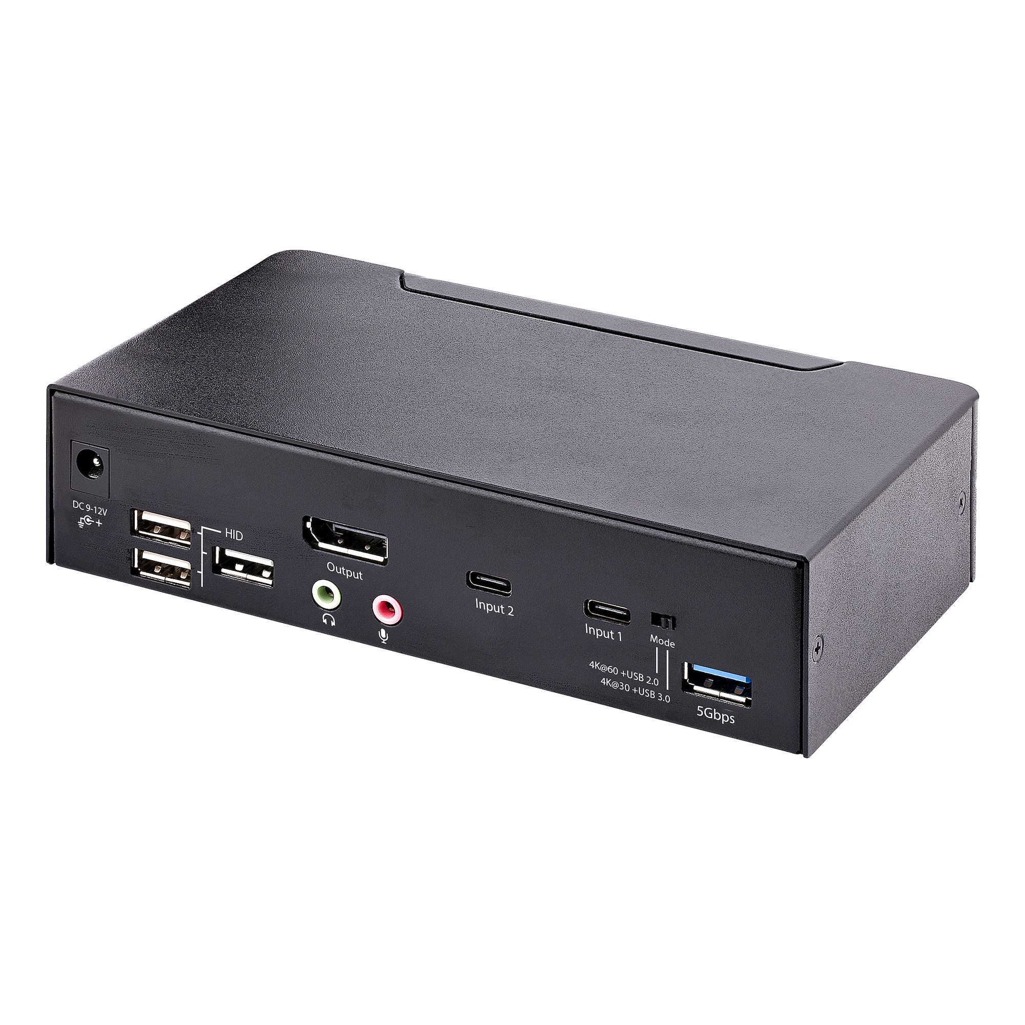 STARTECH.COM 2 Port USB C KVM Switch KVM Umschalter mit 4K 60Hz DisplayPort Thunderbolt 3/4 und USB C DP Alt Mode Audio USB A Hub