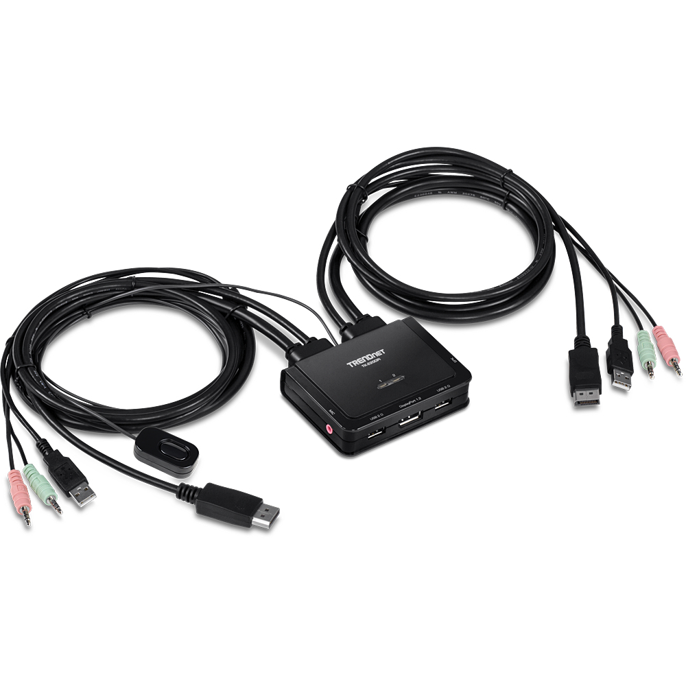 TRENDnet KVM Switch 2-Port Kit 4K DisplayPort