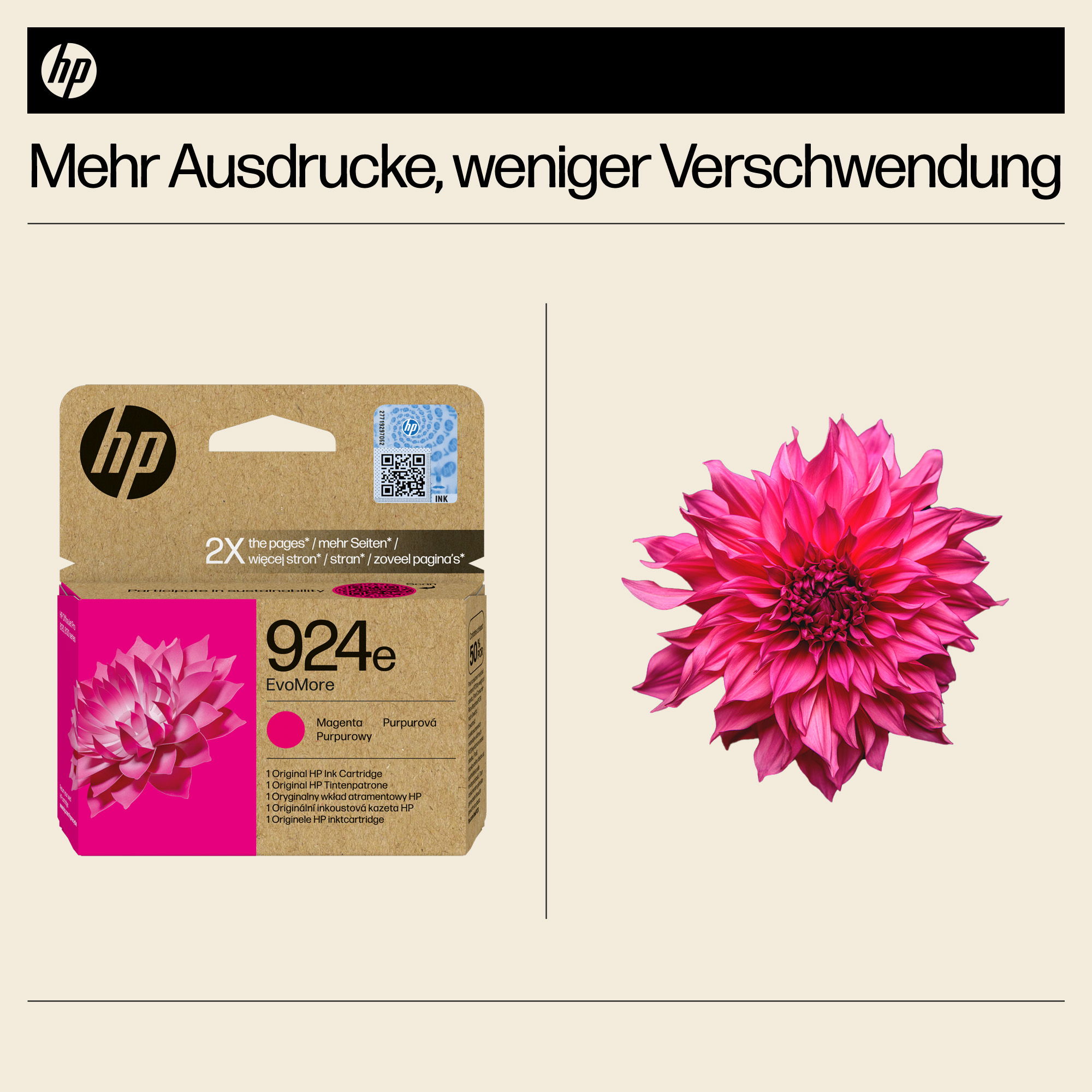 HP 924e EvoMore Magenta Original Ink Cartridge