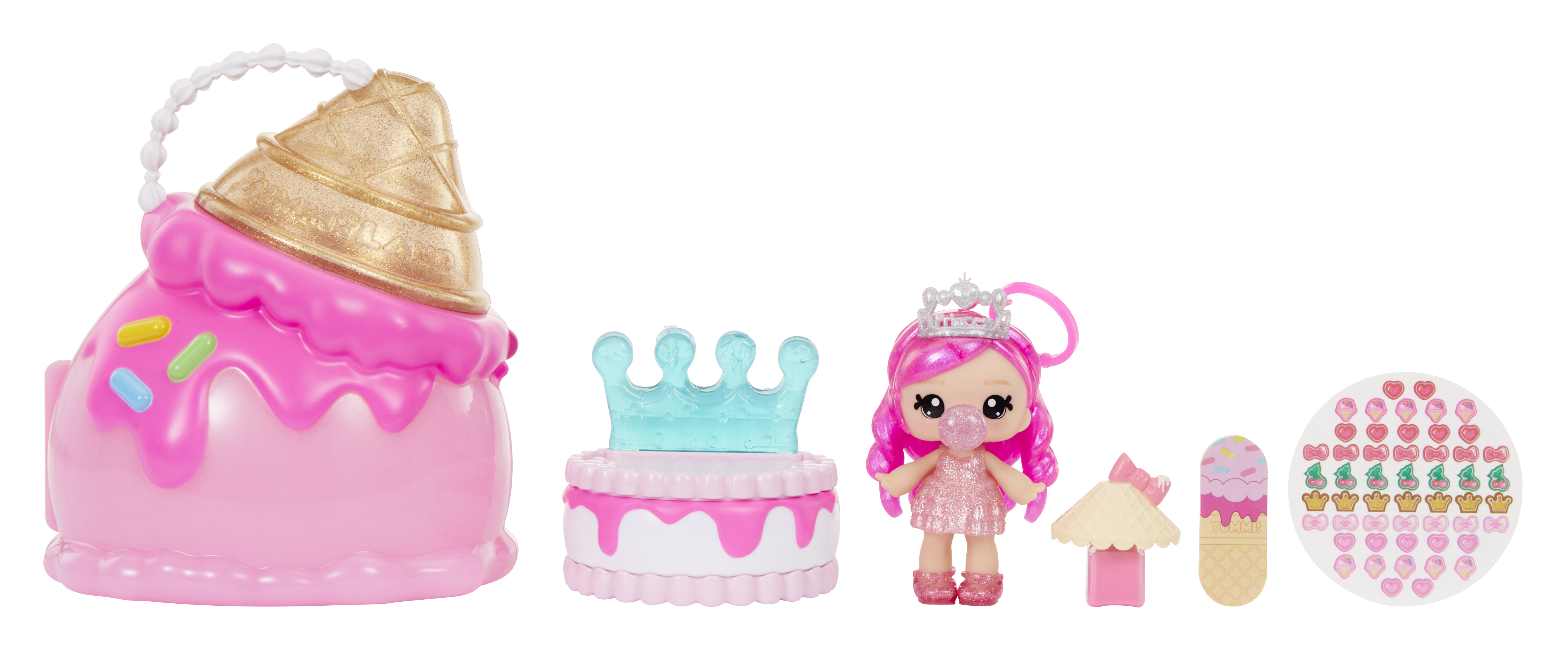 Yummiland Beauty Bag Playset + Lip Gloss Doll - Ice Cream Beauty Bag, Basteln