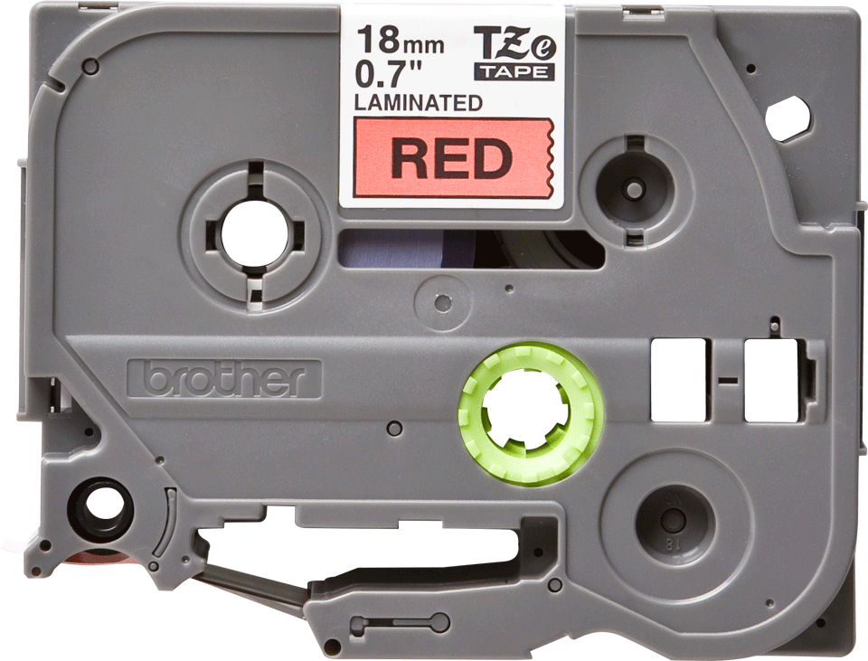 TZE-441 LAMINATED TAPE 18MM 8M BLACK ON RED