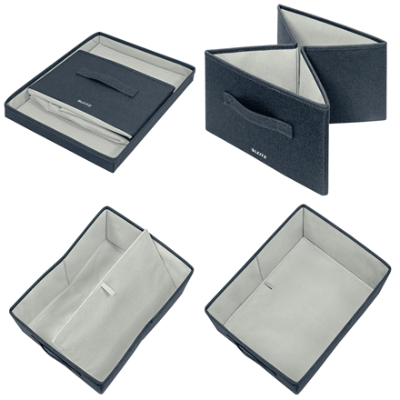LEITZ Aufbewahrungsboxen grau 28,5 x 38,0 x 20,3 cm, 2 St.