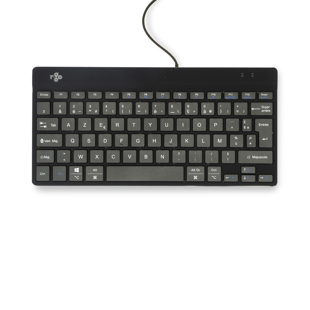 COMPACT BREAK KEYBOARD AZERTY FR BLACK WIRED