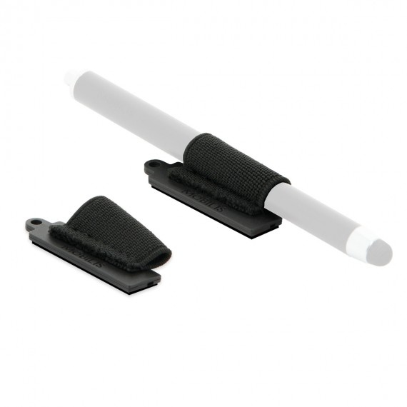 PACK OF 10 ADHESIVE UNIVERSAL STYLUS HOLDER - BLACK