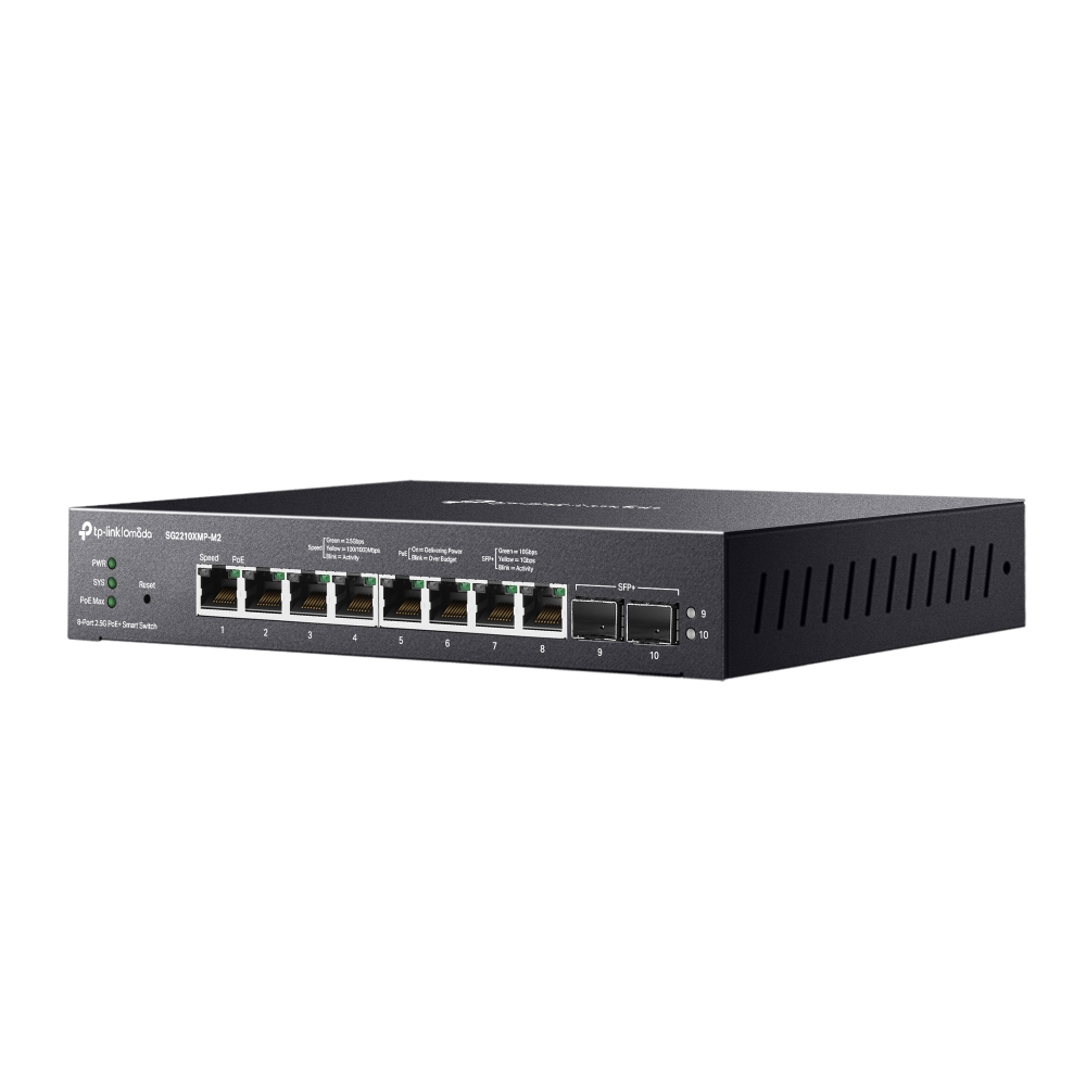 OMADA 8-PORT 2.5G SMART SWITCH 8X 2.5GBASE-T POE+ 2X 10GE SFP+