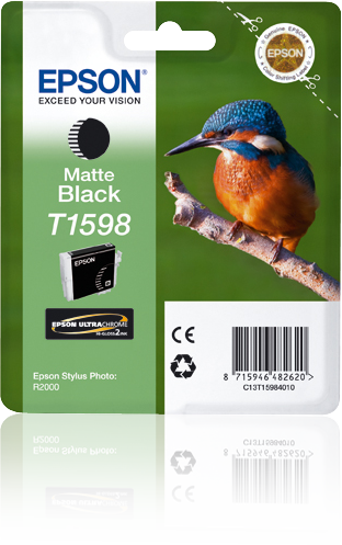 EPSON T1598 (Eisvogel) matt schwarz Druckerpatrone