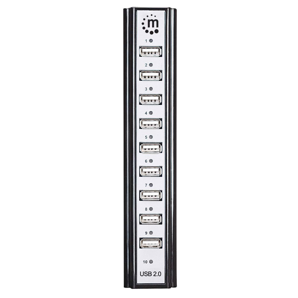 MANHATTAN USB-HUB 10-Port USB 2.0 Desktop Hub schwarz