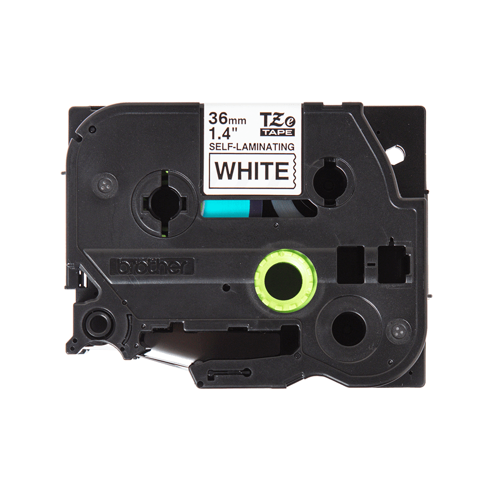 TZE-SL261 SELF LAMINATING TAPE 36MM 8M WHITE/BLACK