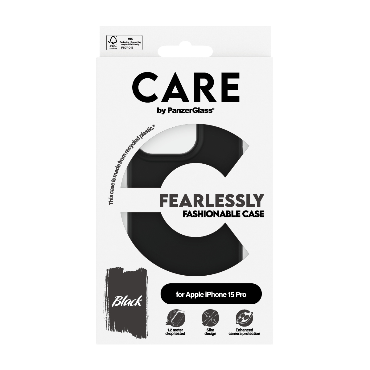 CARE BY PANZERGLASS CASE FASHION BLACK IPHONE 15 PRO