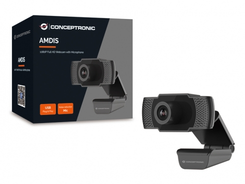 CONCEPTRONIC Webcam USB-A2.0 90° 1080P/30Hz FullHD +Mikro sw