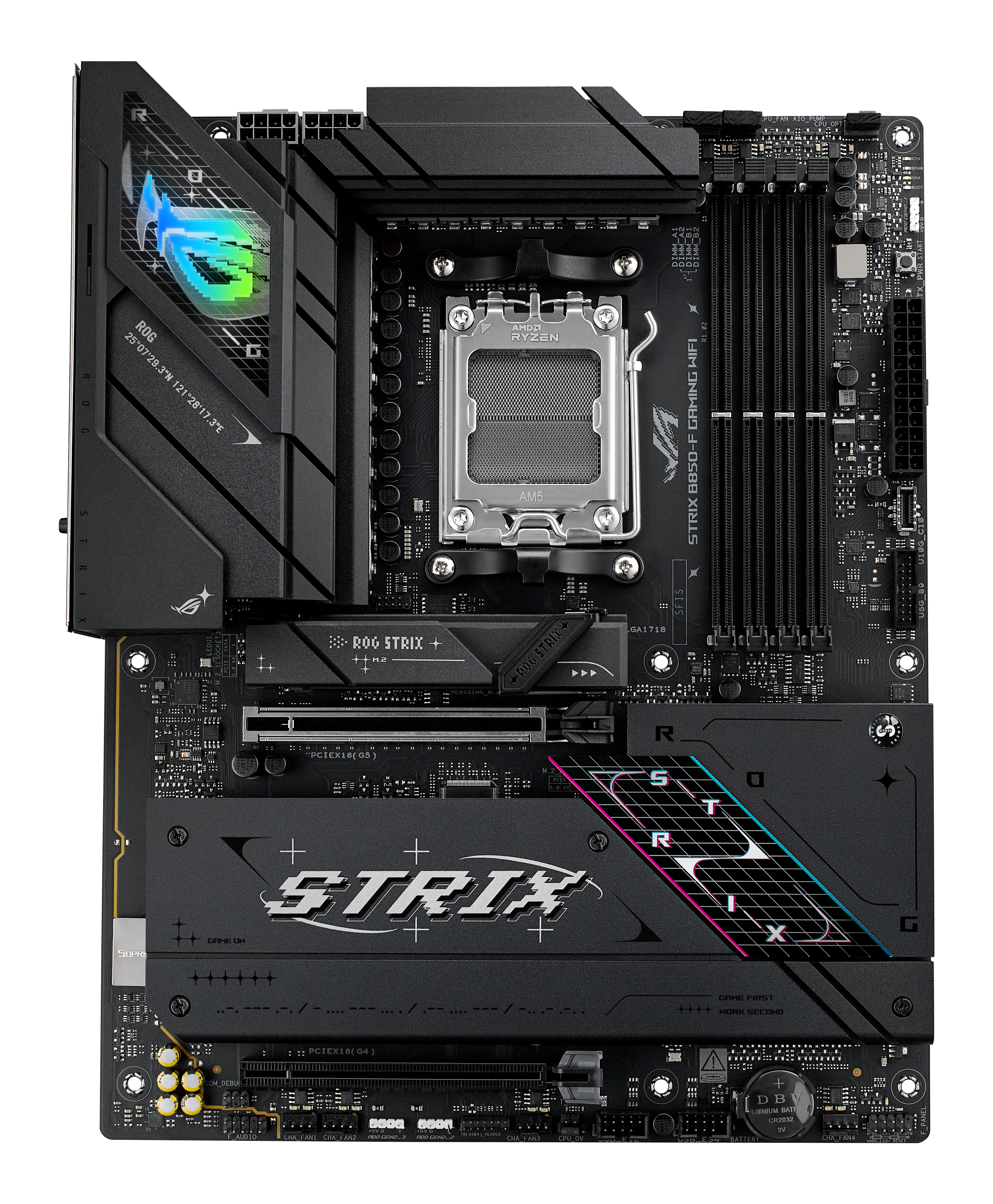 ASUS ROG STRIX B850-F GAMING WIFI AM5 DDR5 ATX MB 1xHDMI 1xDP 4xM.2 2xSATA