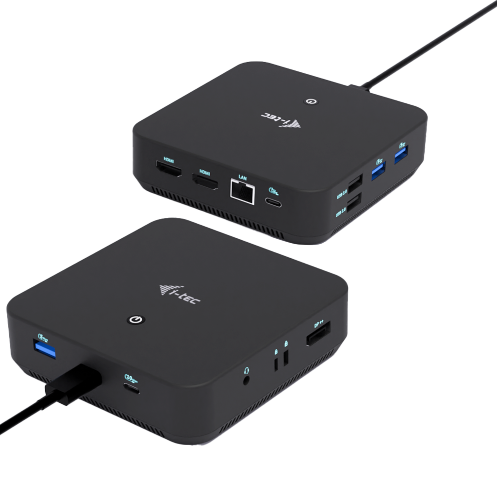I-TEC USB-C DS 2 x HDMI 1x DP 1x GLAN 1x USB-C 3.2 3x USB-A 3.2 2x USB 2.0 1x 3,5mm Audio/Mic 1x 100W USB-C Power Delivery