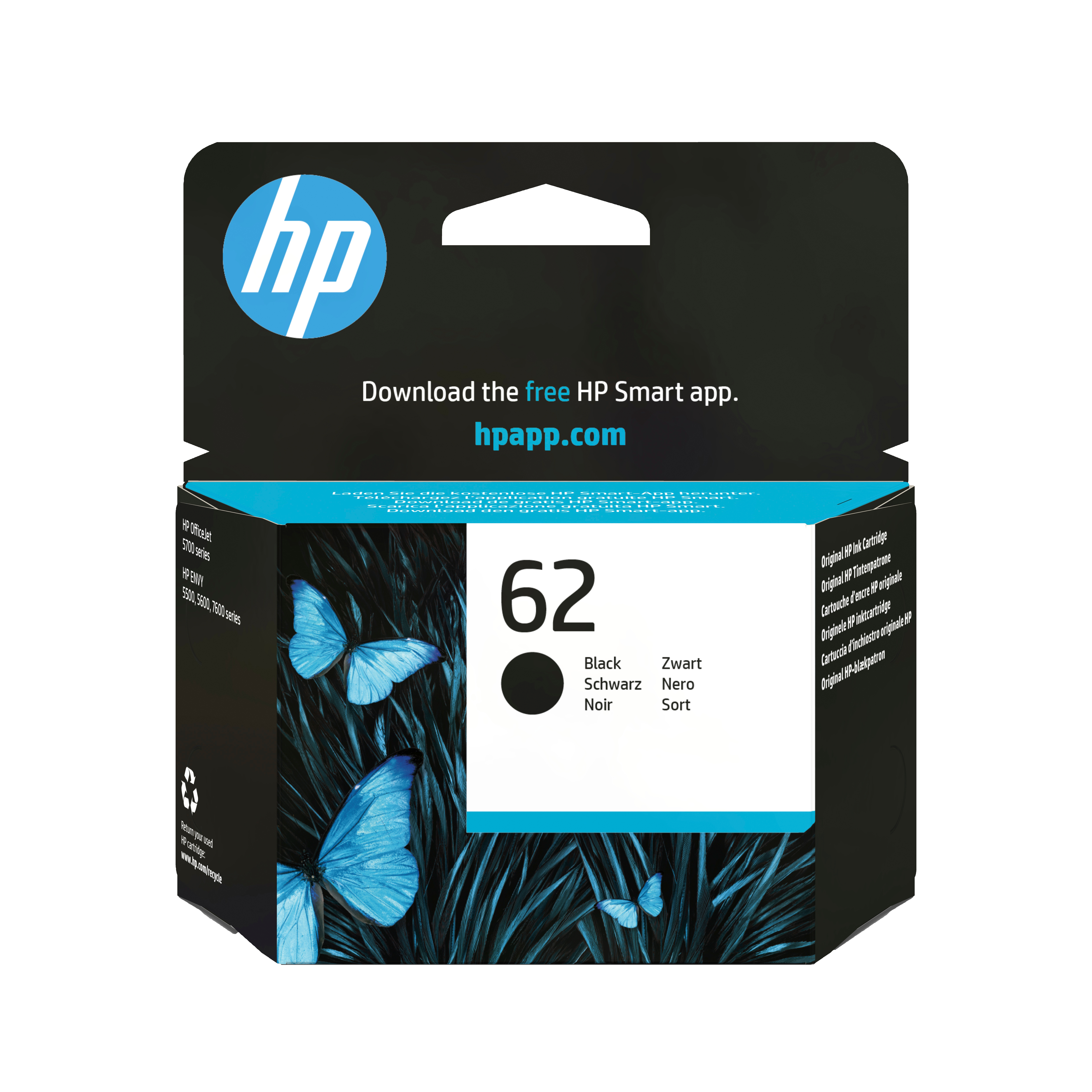 HP 62 Schwarz Tintenpatrone