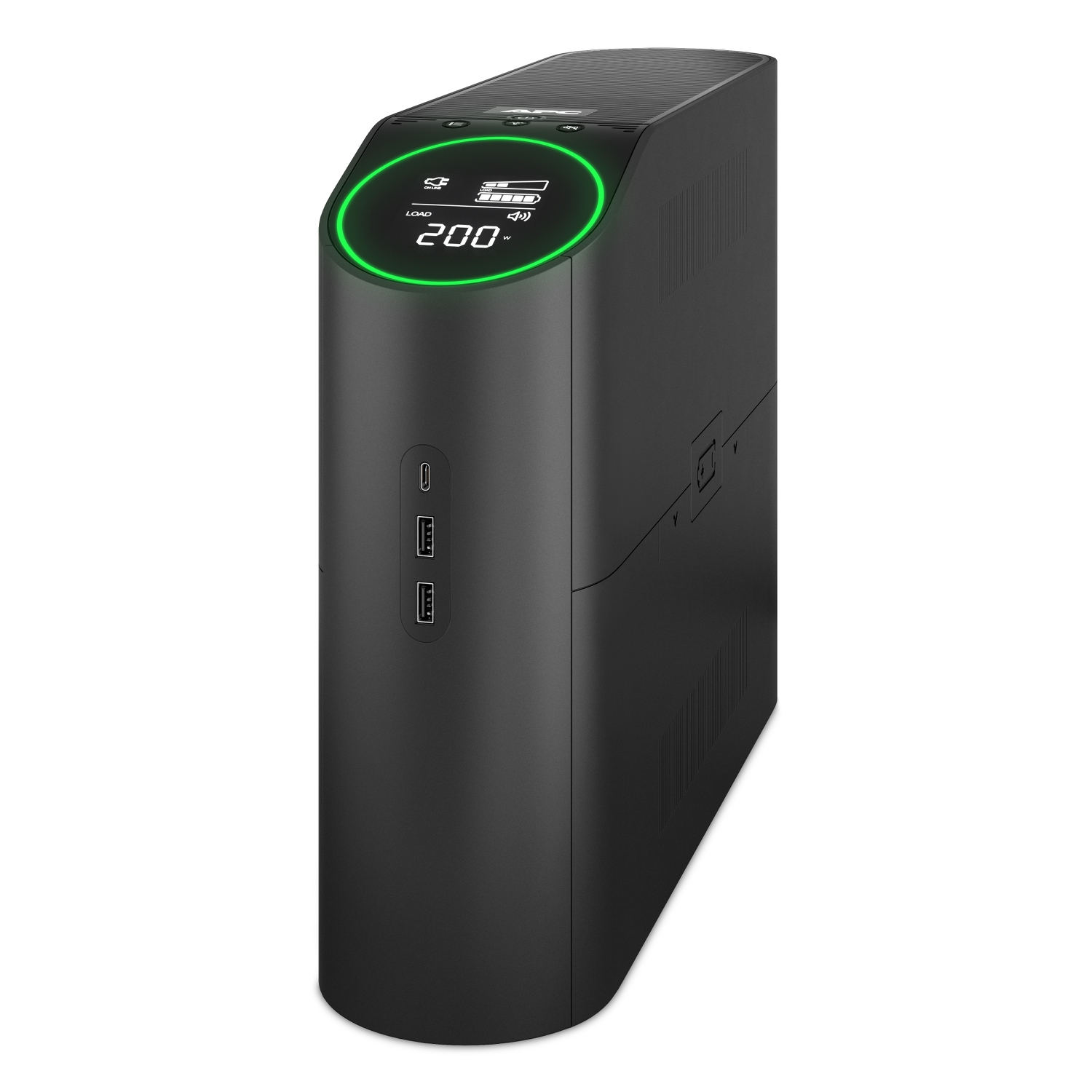 APC Back-UPS Pro UPS tower RGB lights AC 230V 1320Watt 2200VA 1-phase output connectors 6 Black midnight