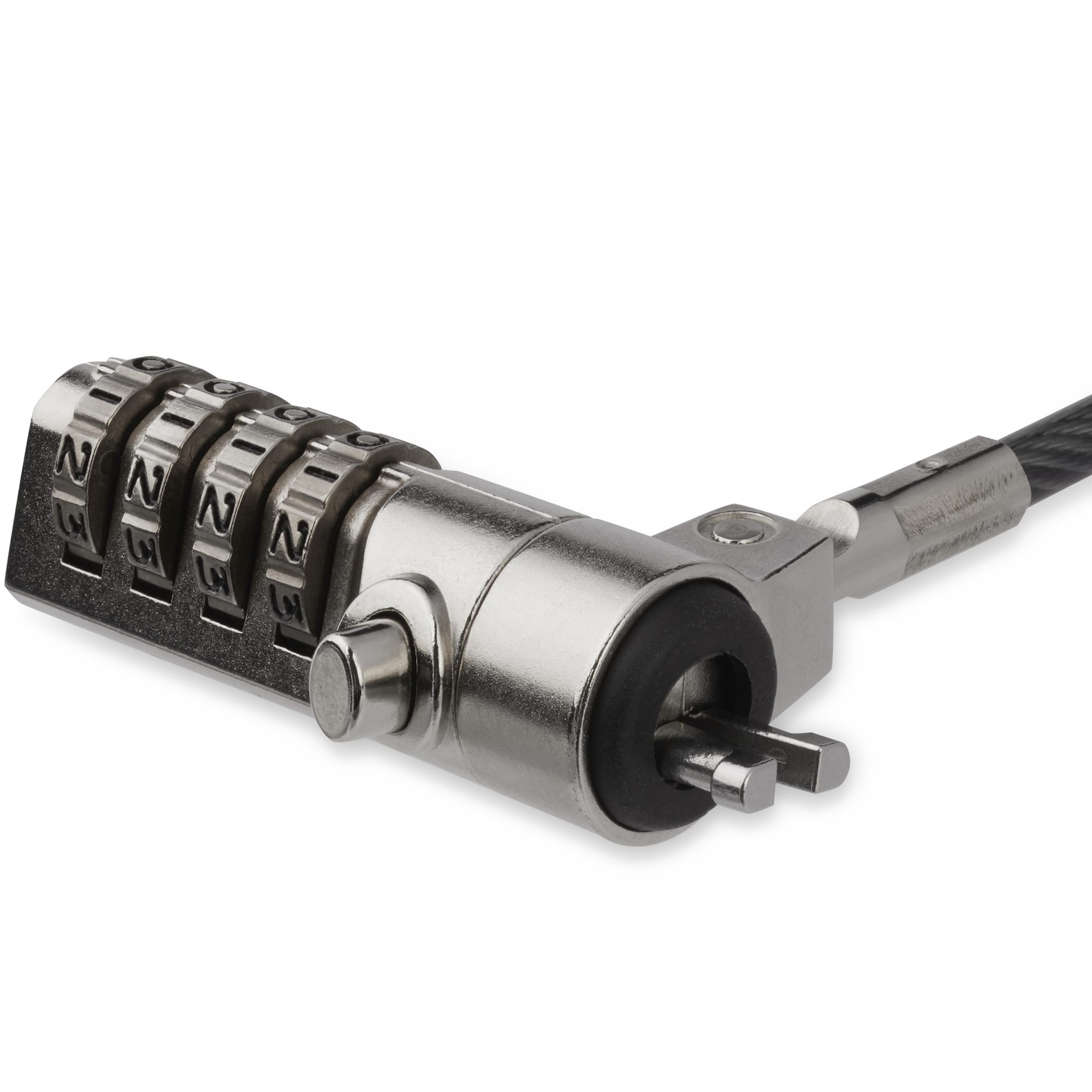 STARTECH.COM Laptop Cable Lock - Swivel Hinge - 2 m Steel Cable - 4-Digit Combination Lock - Locking Security Cable
