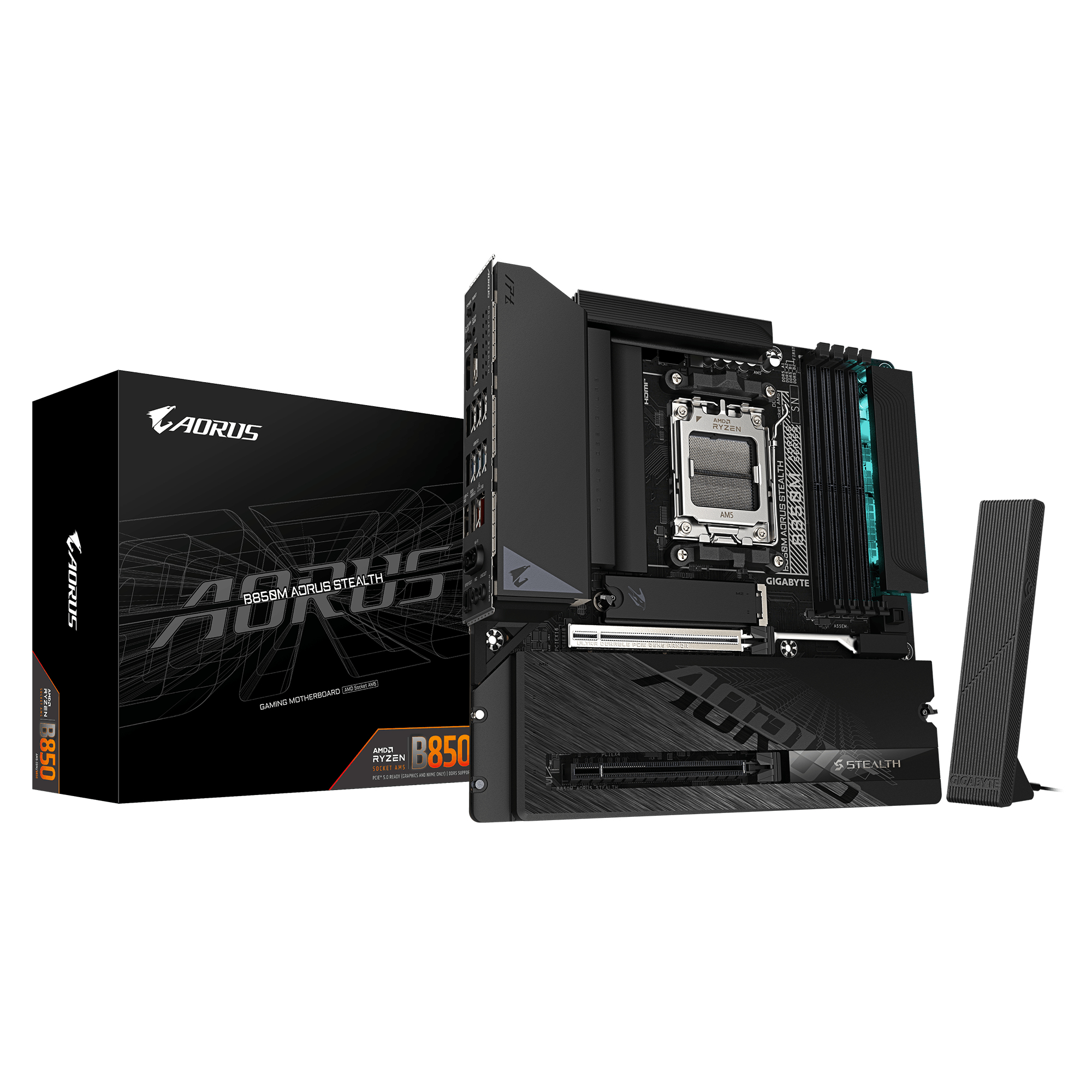 GIGABYTE B850M AORUS STEALTH AM5 4xDDR5 HDMI DP 3xM.2