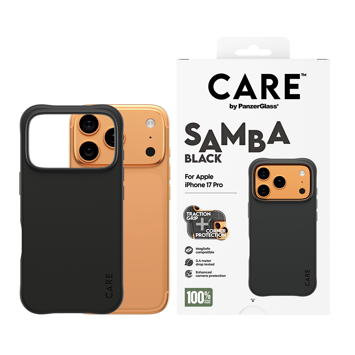 CARE BY FASHIONABLE CASE SAMBA BLACK W. MAGSAFE IPHONE 17 PRO