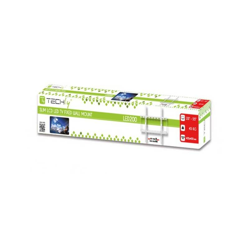 Techly Wandhalterung LCD TV LED 23-55 Slim fixed weiß
