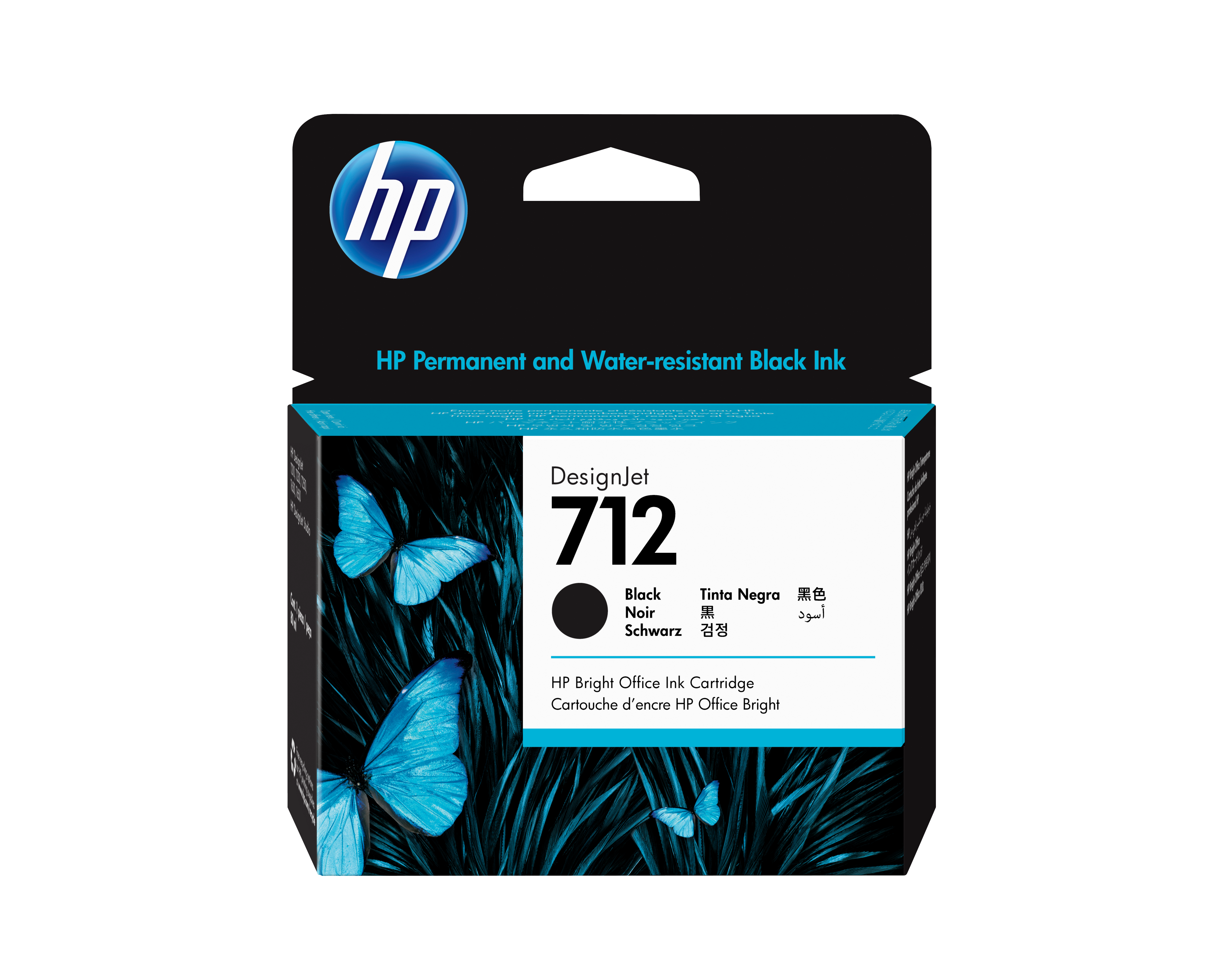 HP 712 Schwarz Tintenpatrone 80ml