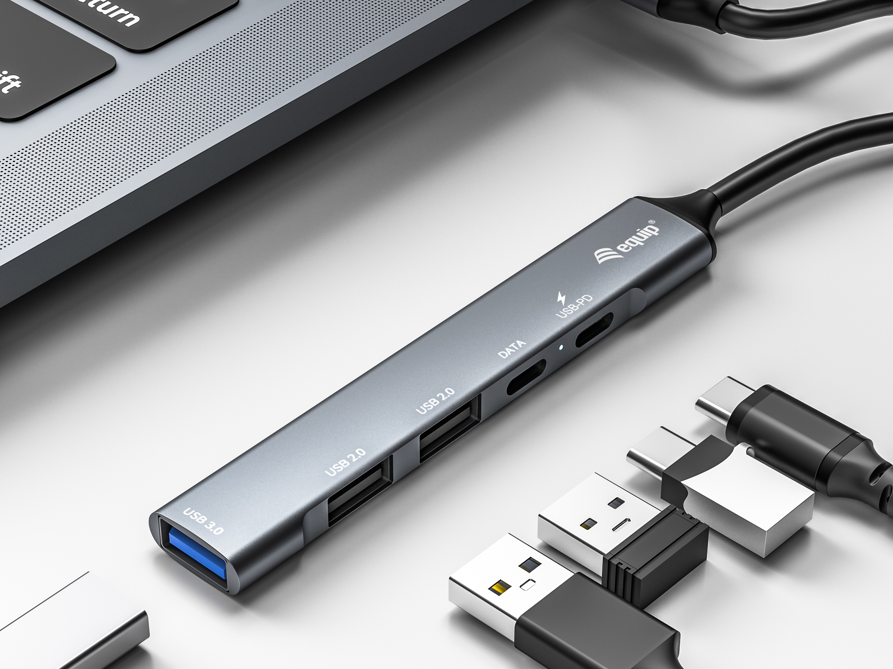 Equip Dock 5-1 USB-C->USB-C,USB-A 3.0,2xUSB-A 2.0,+ 0.15m