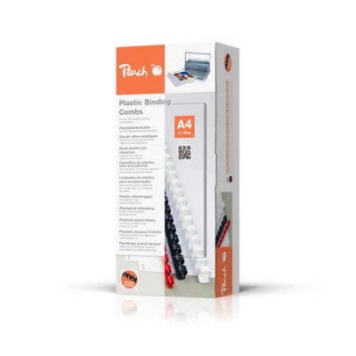 Peach Binderücken weiß 12mm 100er-Pack