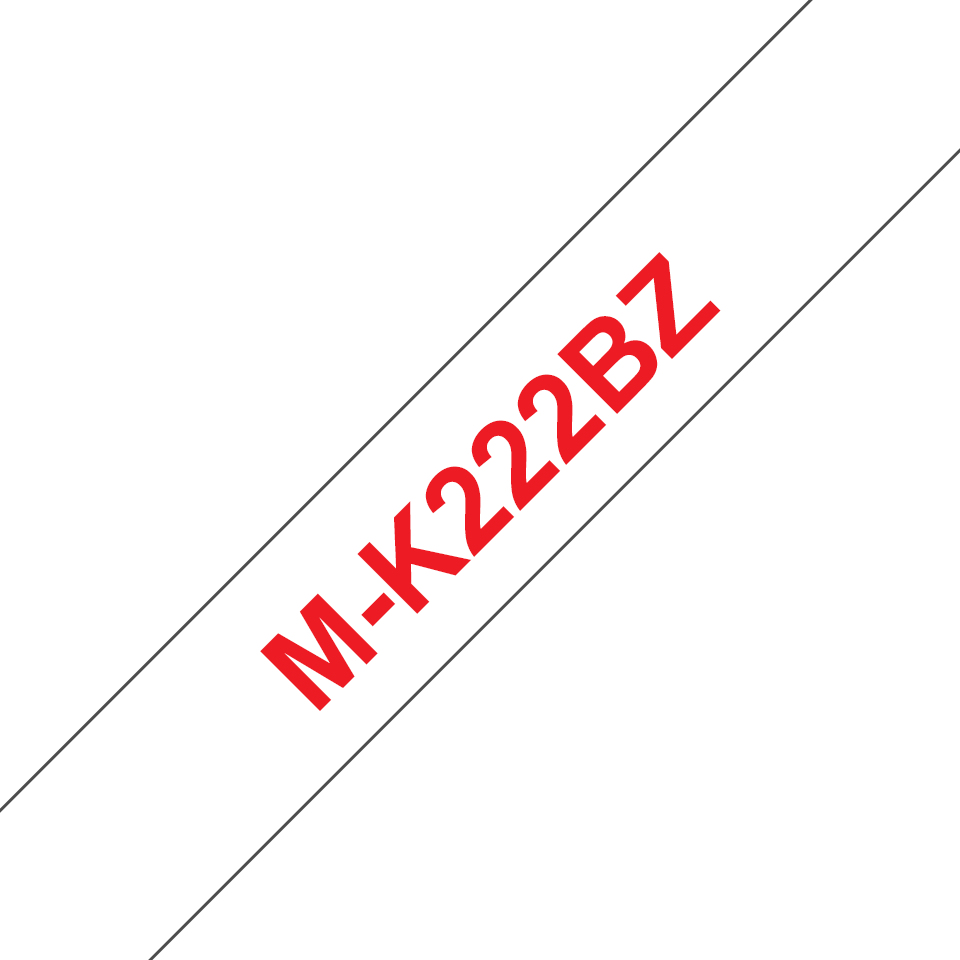 brother Schriftband M-K M-K222 MK222BZ, 9 mm, rot auf weiß, 1 St.