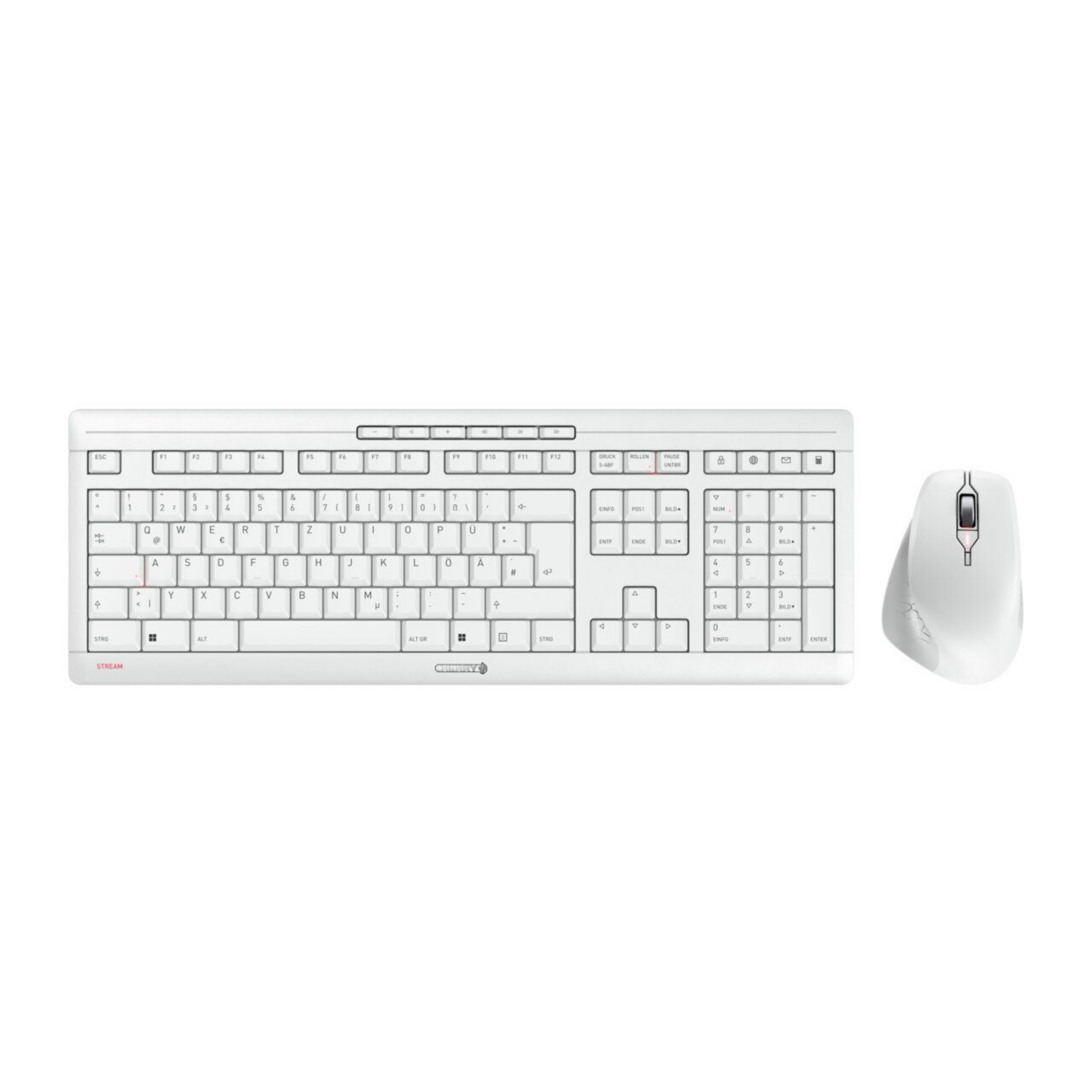 CHERRY STREAM DESKTOP COMFORT Tastatur-Maus-Set kabellos weiß