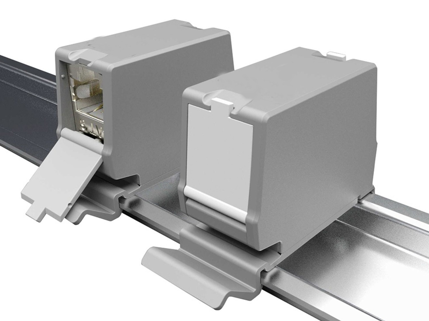 Equip Keystone-Koppler geschirmt Cat6A 1xRJ45 DIN gr