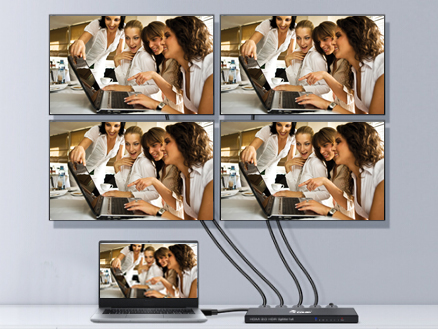 Equip HDMI2.0 4-Port Splitter Ultra Slim 4K/ 60Hz schwarz