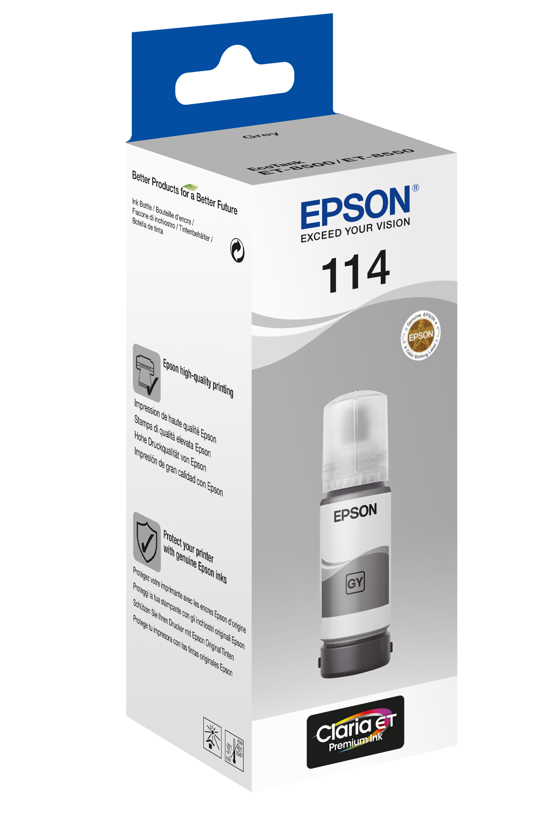 EPSON 114/T07B5 grau Tintenflasche