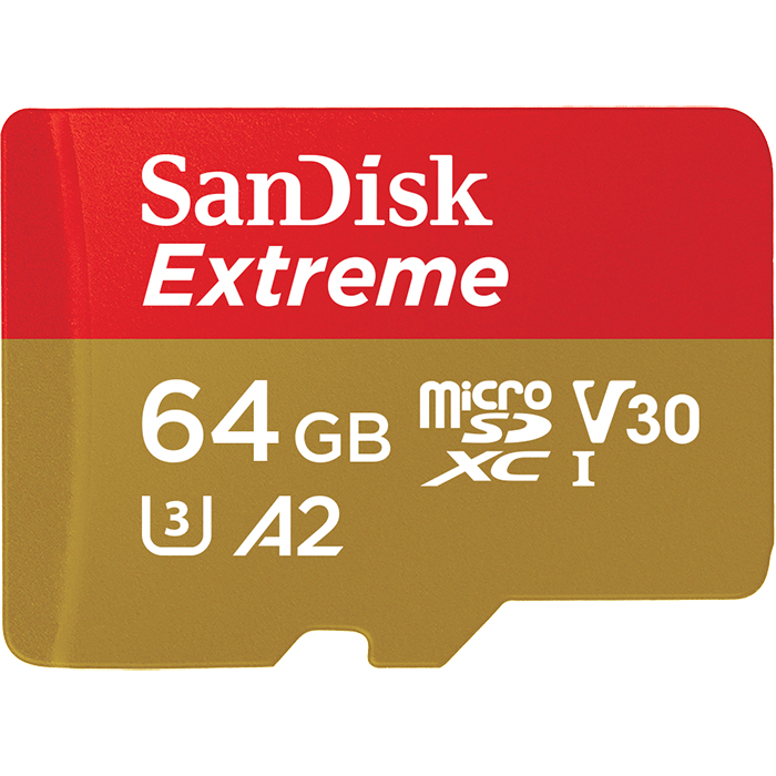 SD MicroSD Card 64GB SanDisk Extreme SDXC inkl. Adapter