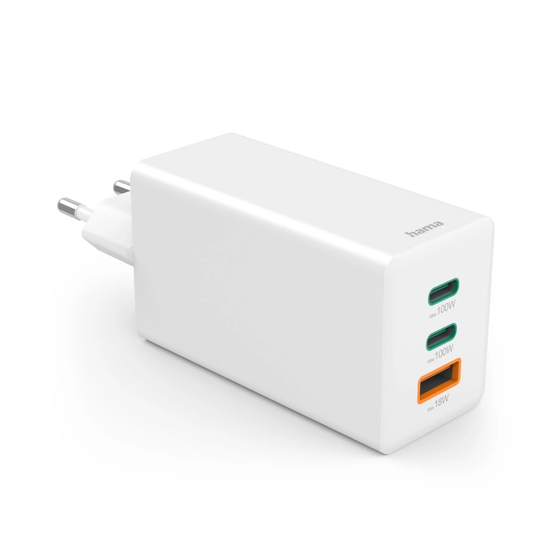 hama Mini Ladeadapter weiß, 100 Watt