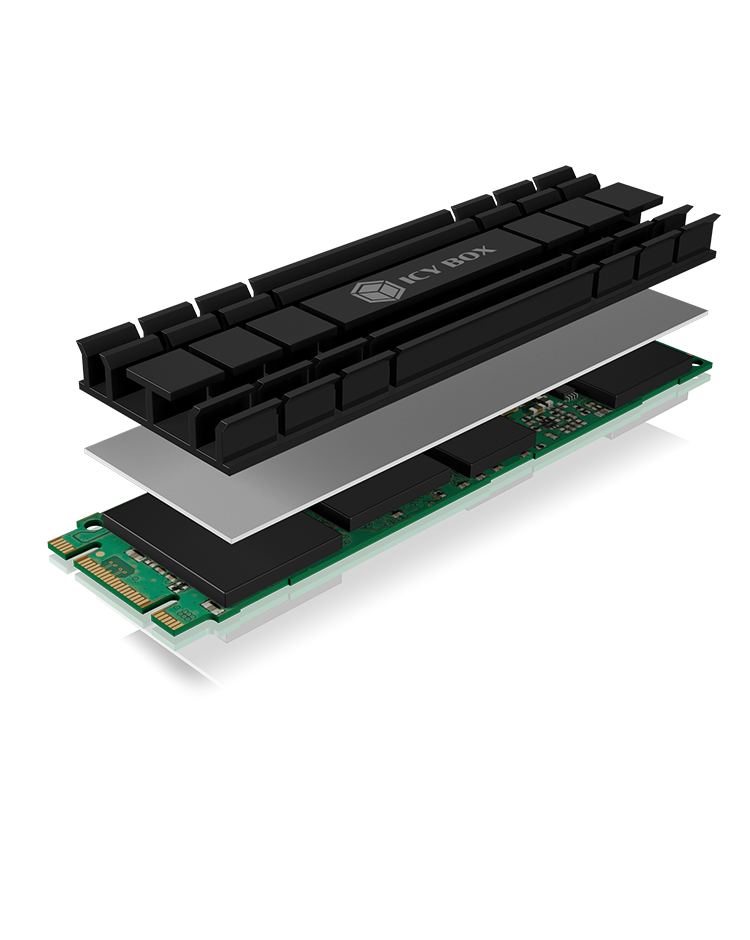 Kühlkörper IcyBox SSD M.2 2280 IB-M2HS-701 black
