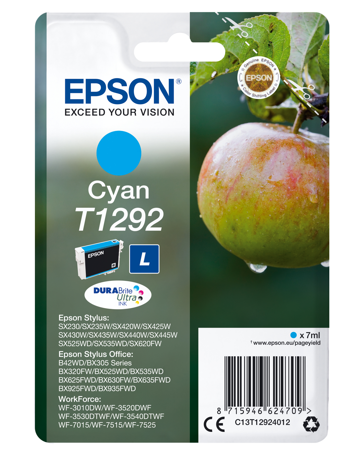 EPSON T1292L (Apfel) cyan Druckerpatrone