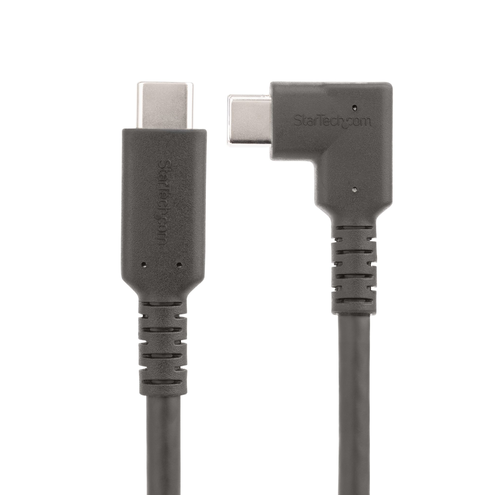 STARTECH.COM 1m USB-C Kabel Gewinkelt 10Gbit/s USB C auf USB C Datenkabel/Monitor/Docking Station Kabel 4K 100W 90 Grad Winkelstecke