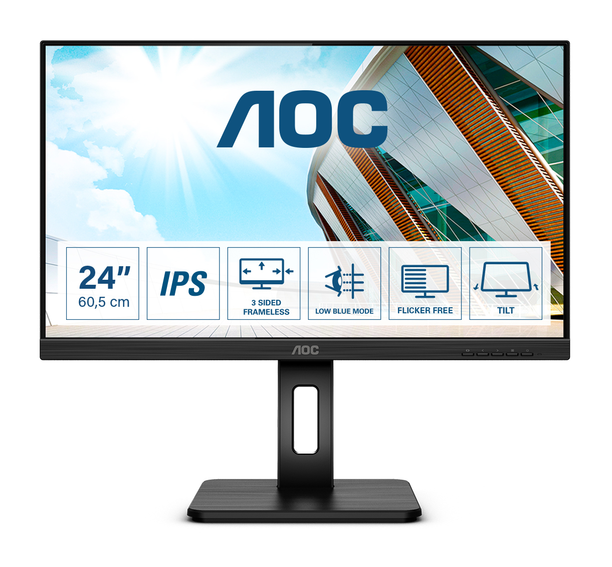 AOC Q24P2Q 60,5cm 23,8Zoll QHD monitor VGA HDMI