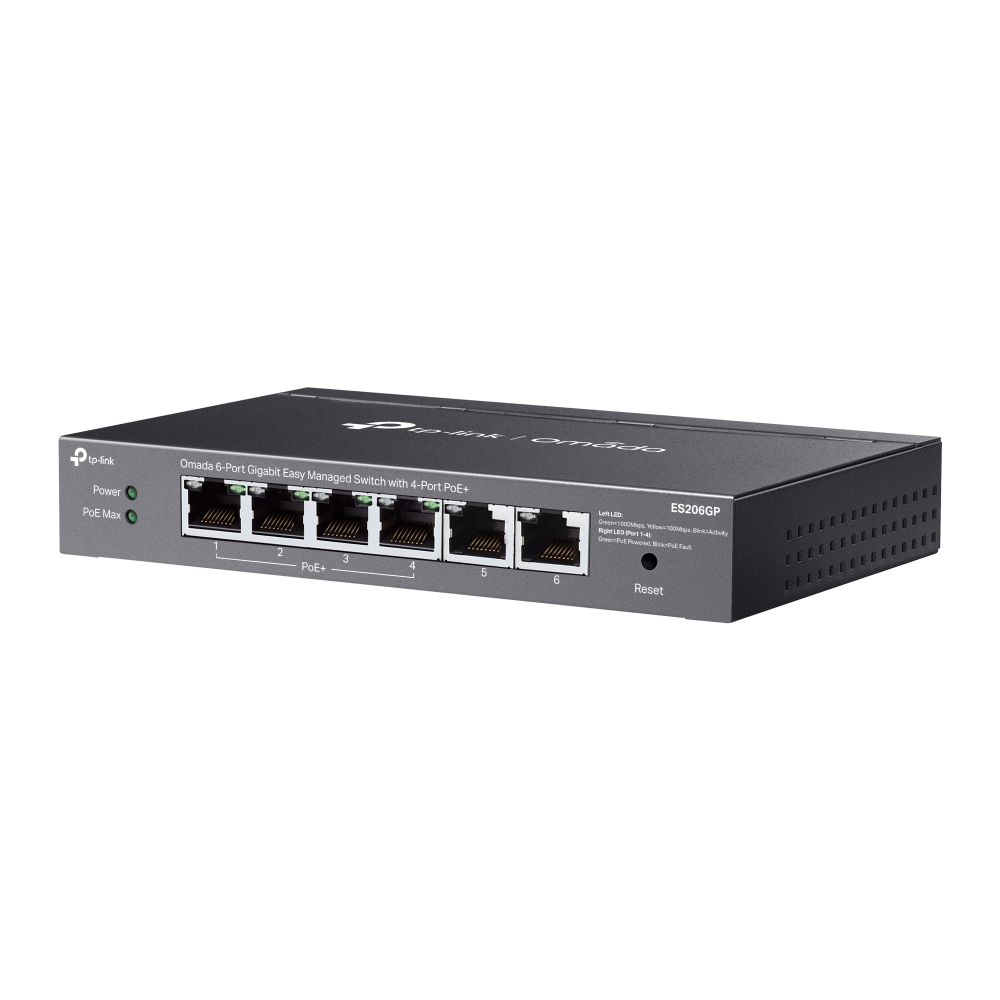 6-PORT 1G EASY MANAGED SWITCH WITH 4-PORT POE+ 65W POE POWER