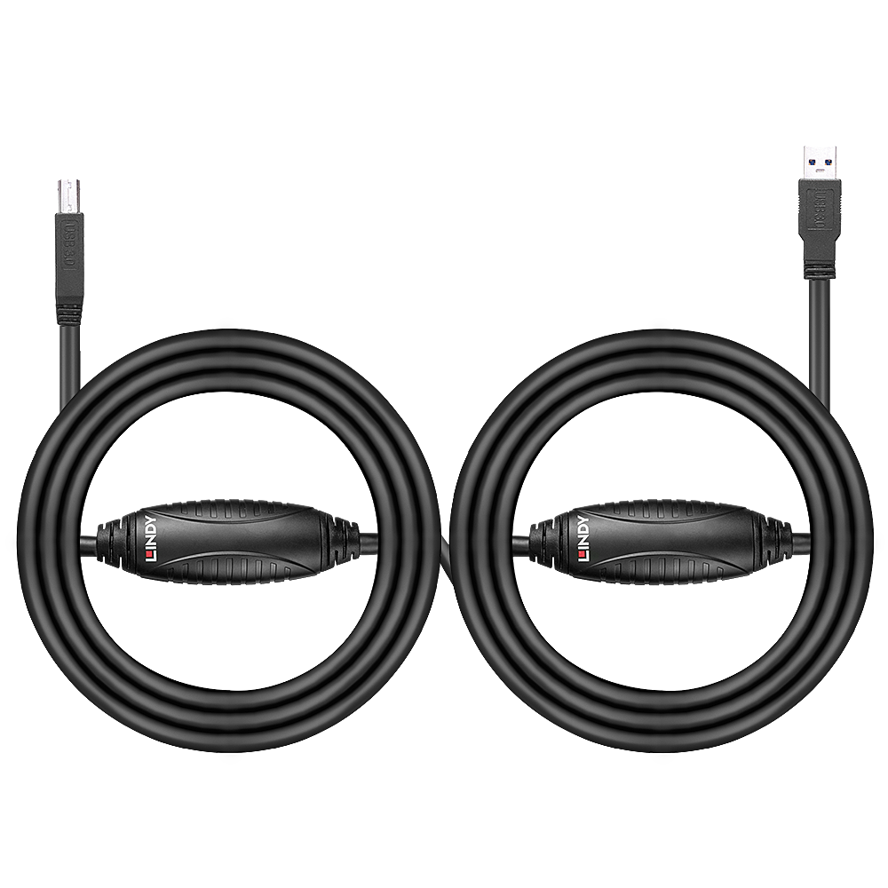 USB 3.2 Gen 1 Aktivkabel, USB-A Stecker > USB-B Stecker